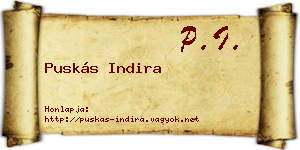 Puskás Indira névjegykártya