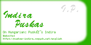 indira puskas business card
